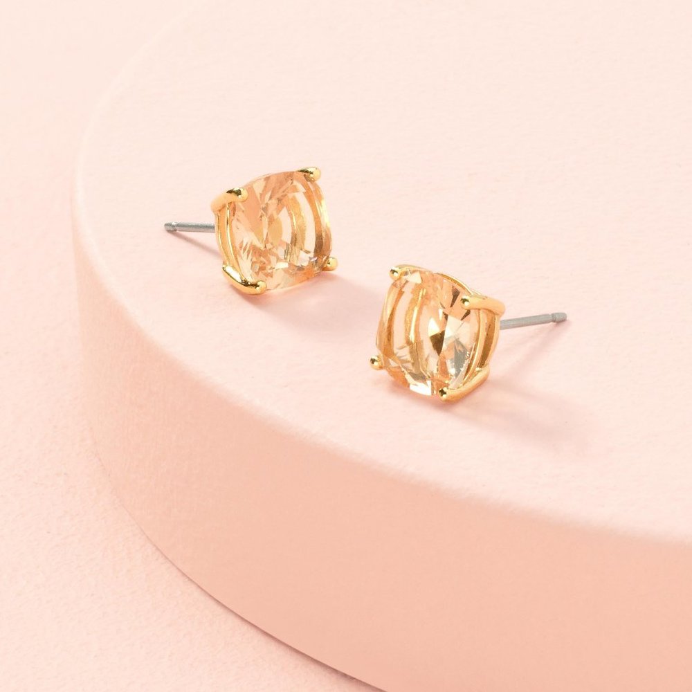 :: Stella & Dot Pink Luxe Studs - Picture 5 of 5